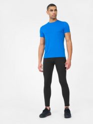 4F Legginsy treningowe szybkoschnące męskie XXL. Czarne legginsy męskie 4f, m, bez wzorów, z dzianiny, na fitness i siłownię. Za 149.99 zł.