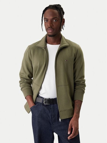Tommy Hilfiger Bluza Essential MW0MW41759 Zielony Regular Fit. Zielone bluzy rozpinane męskie Tommy Hilfiger, m, bez wzorów, z syntetyku, bez ramiączek, bez kaptura. Za 489.99 zł.