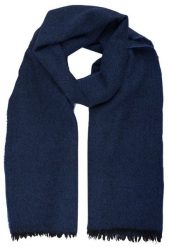 Wełniany Szal Męski - V. Fraas - Melanżowy Granat. Niebieskie szaliki męskie V. Fraas, na zimę, bez wzorów, z materiału, eleganckie. Za 129.00 zł.