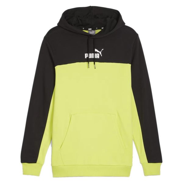 Bluza męska PUMA ESS+ Block Hoodie TR. Czarne bluzy nierozpinane męskie Puma, m, bez wzorów, sportowe, bez ramiączek, bez kaptura. Za 179.99 zł.