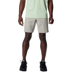 Męskie spodenki turystyczne Columbia Wanoga Lightweight. Szare szorty sportowe męskie Columbia, bez wzorów, z elastanu, sportowe. W wyprzedaży za 258.00 zł.