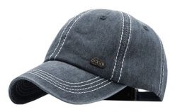Czapka z Daszkiem, Granatowa z Przeszyciami, Fastryga, Letnia, 100% BAWEŁNA, Przewiewna -Pako Jeans. Niebieskie czapki męskie Pako Jeans, na lato, bez wzorów, z bawełny. Za 49.00 zł.