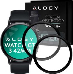 Alogy Alogy 2x Szkło na smartwatch elastyczne 3D do Huawei Watch GT 3 42mm Black uniwersalny. Czarne zegarki smartwatch Alogy. Za 30.13 zł.