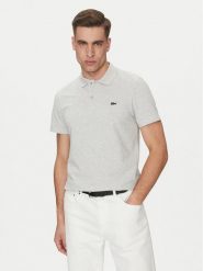 Lacoste Polo DH5522 Szary Regular Fit. Szare koszulki polo męskie Lacoste, m, bez wzorów, z syntetyku, bez kołnierzyka, bez ramiączek. Za 339.99 zł.