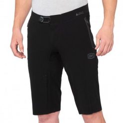Spodenki rowerowe męskie 100% Celium. Czarne szorty sportowe męskie 100%, bez wzorów, sportowe. Za 387.99 zł.