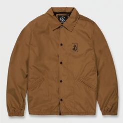 Kurtka Volcom Skate Vitals Jkt Brązowa. Brązowe kurtki męskie Volcom, bez wzorów, bez ramiączek, bez kaptura. Za 380.66 zł.