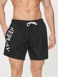Replay Szorty kąpielowe LM1119.000.82972 Czarny Regular Fit. Czarne kąpielówki męskie Replay, bez wzorów, z syntetyku. Za 319.99 zł.