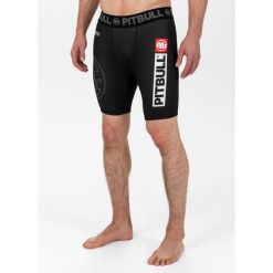 Spodenki męskie Pitbull kompresyjne Hilltop Sports. Czarne szorty sportowe męskie PITBULL, bez wzorów. Za 139.00 zł.