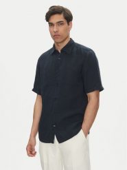BOSS Koszula 50537382 Granatowy Regular Fit. Niebieskie koszule męskie Boss, m, bez wzorów, ze lnu, bez kołnierzyka, bez ramiączek. Za 249.99 zł.