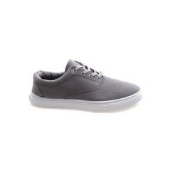 Szare męskie trampki QF-10. Szare trampki męskie ButyModne, bez wzorów, z tkaniny, biznesowe, bez zapięcia. Za 59.00 zł.