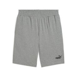 Męskie szorty Essentials 10" z logo No. 1 z dżerseju PUMA Medium Gray Heather. Szare szorty sportowe męskie Puma, bez wzorów, z dżerseju, eleganckie. Za 109.00 zł.