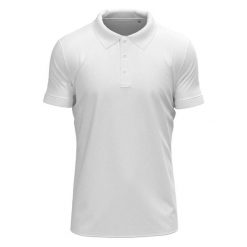 Męska, Rozciągliwa Koszulka Polo. Białe koszulki polo męskie Stedman, m, bez wzorów, bez kołnierzyka, bez ramiączek. Za 101.99 zł.