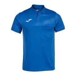 Koszulka polo męska Joma Montreal. Niebieskie koszulki polo męskie Joma, l, bez wzorów, sportowe, bez kołnierzyka, bez ramiączek. Za 193.60 zł.