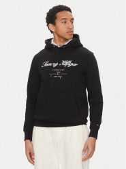Tommy Hilfiger Bluza Script Logo MW0MW33631 Czarny Regular Fit. Czarne bluzy nierozpinane męskie Tommy Hilfiger, m, bez wzorów, z syntetyku, bez ramiączek, bez kaptura. Za 329.99 zł.
