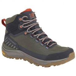 Buty trekkingowe męskie Karrimor Peregrine. Zielone buty trekkingowe męskie Karrimor, bez wzorów, z gumy, za kostkę, bez zapięcia, trekkingowe. W wyprzedaży za 472.99 zł.