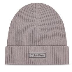 Czapka Calvin Klein. Szare czapki męskie Calvin Klein, na zimę, bez wzorów. Za 169.99 zł.