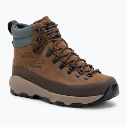 Buty trekkingowe męskie Columbia Newton Alpine PT. Brązowe buty trekkingowe męskie Columbia, bez wzorów, bez zapięcia. Za 435.69 zł.