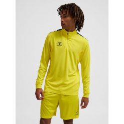 Kurtka z dresu Hummel Authentic half. Żółte kurtki męskie HUMMEL, bez wzorów, z dresówki, sportowe, bez ramiączek, bez kaptura. Za 212.50 zł.