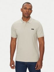 Calvin Klein Polo K10K112751 Szary Regular Fit. Szare koszulki polo męskie Calvin Klein, m, bez wzorów, z bawełny, bez kołnierzyka, bez ramiączek. Za 169.99 zł.