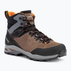 Buty trekkingowe męskie AKU Alterra II GTX. Brązowe buty trekkingowe męskie Aku, bez wzorów, bez zapięcia, outdoorowe. Za 1,071.41 zł.