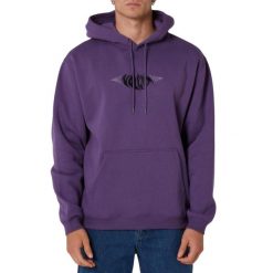 Bluza sportowa męska Volcom Gothstone. Fioletowe bluzy bez kaptura męskie Volcom, m, bez wzorów, z bawełny, bez kaptura. W wyprzedaży za 313.65 zł.