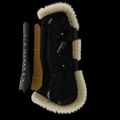 Wegańskie getry z owczej skóry na nogawkach Kentucky Bamboo Elastic. Czarne legginsy męskie KENTUCKY HORSEWEAR, m, bez wzorów, ze skóry, do jazdy konnej. Za 786.00 zł.