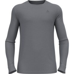 Koszulka męska Odlo BL TOP crew neck l/s MERINO 260. Szare bielizna termoaktywna męska Odlo, l, bez wzorów, bez ramiączek, trekkingowe. Za 366.99 zł.