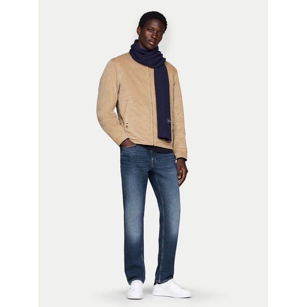 Szalik Tommy Hilfiger. Niebieskie szaliki męskie Tommy Hilfiger, bez wzorów. Za 189.99 zł.