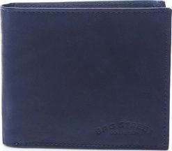 Bag Street Męski skórzany portfel duży granatowy C65. Niebieskie portfele męskie Bag Street, bez wzorów. Za 35.90 zł.
