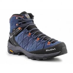 Buty trekkingowe męskie Salewa MS Alp Trainer 2 Mid Gtx. Czarne buty trekkingowe męskie Salewa, bez wzorów, z materiału, za kostkę, bez zapięcia, trekkingowe. Za 1,159.00 zł.