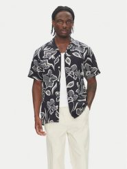 Lindbergh Koszula 30-203707 Czarny Regular Fit. Czarne koszule męskie Lindbergh, m, bez wzorów, z lyocellu, bez kołnierzyka, bez ramiączek. Za 149.99 zł.