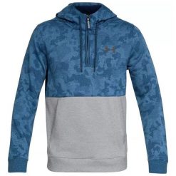 Bluza męska Under Armour Threadborne 1/2 Fitted ZIP 409. Niebieskie bluzy nierozpinane męskie Under Armour, l, bez wzorów, bez ramiączek, bez kaptura. Za 269.00 zł.