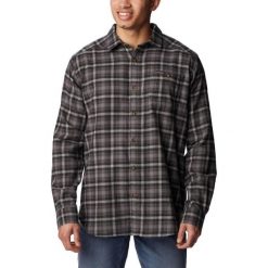 Koszula męska Columbia Cornell Woods Flannel z długim rękawem. Szare koszule męskie Columbia, m, bez wzorów, bez kołnierzyka, bez ramiączek. Za 259.00 zł.