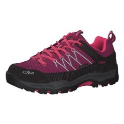 Buty juniorskie CMP Rigel Low Wp. Czerwone buty trekkingowe męskie CMP, bez wzorów, sportowe, bez obcasa, bez zapięcia. Za 229.99 zł.