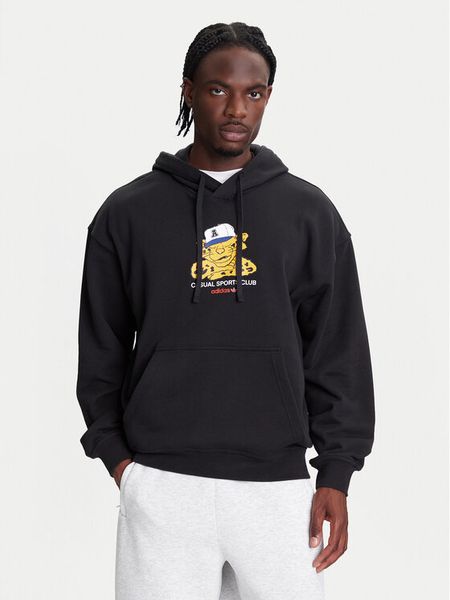 Adidas Bluza Wabash JW0166 Czarny Loose Fit. Czarne bluzy nierozpinane męskie ADIDAS, l, bez wzorów, z bawełny, bez ramiączek, bez kaptura. Za 219.99 zł.