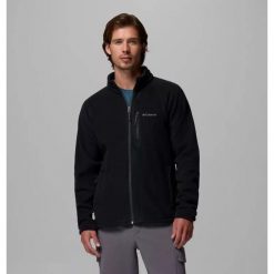 Bluza bez kaptura Męska Columbia Fast Trek II. Czarne bluzy nierozpinane męskie Columbia, m, bez wzorów, bez ramiączek, bez kaptura. Za 212.99 zł.