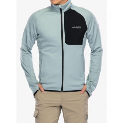 Bluza bez kaptura mĘska Columbia Triple Canyon Grid Fleece Full Zip II. Niebieskie bluzy nierozpinane męskie Columbia, m, bez wzorów, sportowe, bez ramiączek, bez kaptura. Za 377.99 zł.