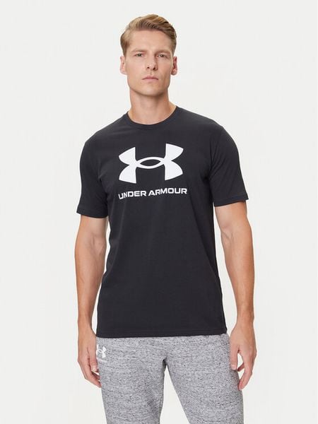 Under Armour T-Shirt Ua Sportstyle Logo Update Ss 1382911-001 Czarny Loose Fit. Czarne t-shirty sportowe męskie Under Armour, m, bez wzorów, z bawełny, sportowe, bez ramiączek. Za 99.99 zł.