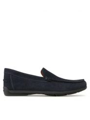 Geox Mokasyny U Siron U32Q3A00022C4002 Granatowy. Niebieskie mokasyny męskie Geox, ze skóry, bez zapięcia. Za 399.99 zł.