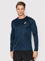 Asics Longsleeve Core Ls 2011C340 Granatowy Regular Fit. Niebieskie t-shirty sportowe męskie Asics, m, bez wzorów, z syntetyku, sportowe, bez ramiączek. Za 99.99 zł.