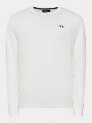 La Martina Sweter Wilmar WMS002 YW091 Biały Regular Fit. Białe kardigany męskie La Martina, bez wzorów, z bawełny, bez kołnierzyka, bez ramiączek. Za 929.99 zł.