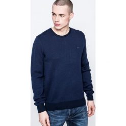 Lacoste - Sweter. Szare swetry męskie Lacoste, bez wzorów, z bawełny, bez kołnierzyka, bez ramiączek. W wyprzedaży za 399.90 zł.