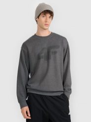 4F Bluza dresowa nierozpinana bez kaptura męska - szara M. Szare bluzy nierozpinane męskie 4f, m, bez wzorów, z bawełny, bez ramiączek, bez kaptura. Za 129.99 zł.