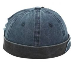 Czapka Dokerka, Niebieska, Retro - Vintage Wiosenno-Letnia, z Regulacją Rozmiaru, Bawełniana. Niebieskie czapki męskie Pako Jeans, na lato, bez wzorów, z bawełny, retro. Za 49.00 zł.