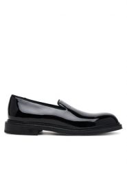 Emporio Armani Półbuty X4J110 XAT24 00002 Czarny. Czarne codzienne półbuty męskie Emporio Armani, bez wzorów, z lakierowanej skóry, bez obcasa, bez zapięcia. Za 1,479.00 zł.