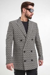 Płaszcz męski z logo BALMAIN. Płaszcze męskie Balmain, m, bez wzorów, bez kaptura. W wyprzedaży za 6,681.35 zł.