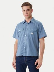 Guess Jeans Koszula M6GH61 WN861 Niebieski Regular Fit. Niebieskie koszule męskie Guess Jeans, m, z aplikacjami, z bawełny, bez kołnierzyka, bez ramiączek. Za 329.99 zł.