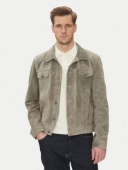 Serge Pariente Kurtka skórzana Jeans Szary Regular Fit. Szare kurtki męskie Serge Pariente, m, bez wzorów, z jeansu, bez ramiączek, bez kaptura. Za 929.99 zł.