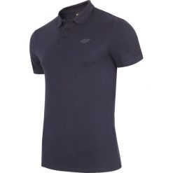 Koszulka polo męska TSM301 - granatowy. Niebieskie koszulki polo męskie 4f, z bawełny, eleganckie, polo. Za 69.99 zł.