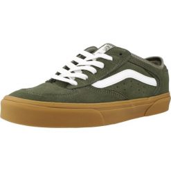 Buty VANS ROWLEY CLASSIC Zielony. Zielone buty trekkingowe męskie Vans, bez wzorów, z tkaniny, sportowe, bez obcasa, bez zapięcia. Za 382.57 zł.